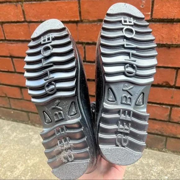 See by Chloe Black Chunky Lug Sole Rubber Rain Boots Sz 39 - Picture 7 of 9